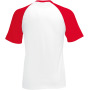 Valueweight Short Sleeve Baseball T White / Red 3XL