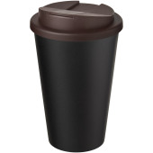 Americano® Eco 350 ml recycled tumbler with spill-proof lid - Brown/Solid black