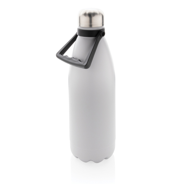 RCS Recycled stainless steel large vacuum bottle 1.5L, white