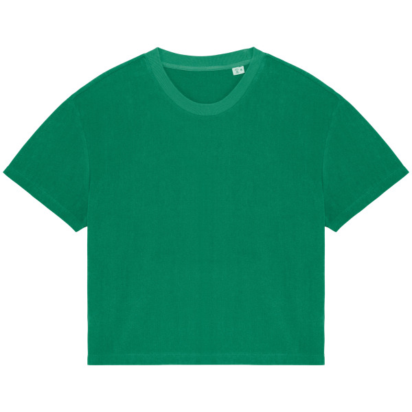 Ecologisch badstof dames-T-shirt Malachite Green XL