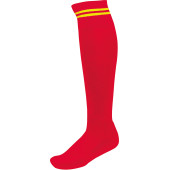 Sportsokken Met Contraststrepen Sporty Red / Sporty Yellow 39/42 EU