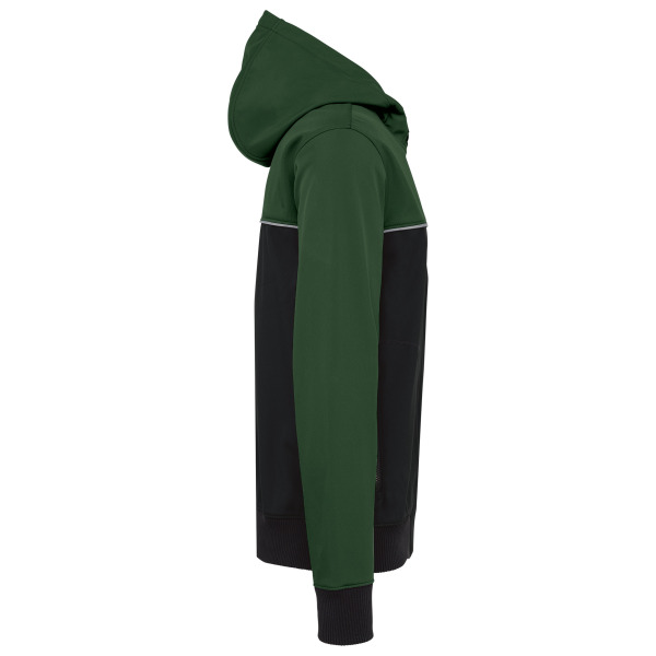 3-laags unisex softshelljas in twee kleuren Black / Forest Green 5XL