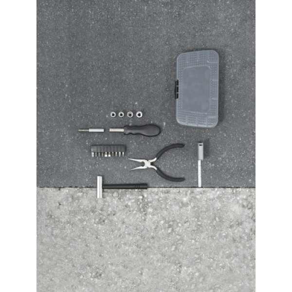 Aluminium and metal tool kit Blaine light grey