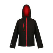 Junior Ablaze 3-Layer Hooded Softshell - Black/Classic Red - 3-4 (104)