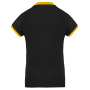 Dames-sportpolo Black / Yellow XS