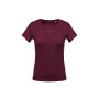 Ladies' short-sleeved V-neck T-shirt Wine XL