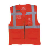 Fluo Open Mesh Executive Waistcoat - Fluo Orange - S
