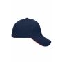 MB6526 5 Panel Sandwich Cap - navy/red - one size