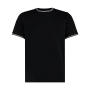 Fashion Fit Tipped Tee - Black/White/Grey - S