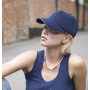 Brushed Cotton Drill Cap - Navy/Putty