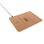 5W wireless charging cork mousepad and stand, brown