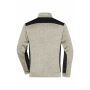 Men's Knitted Workwear Fleece Half-Zip - STRONG - - stone-melange/black - L