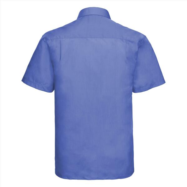 RUS Men SS Clas. Polycot. Poplin Shirt, Corp. Blue, S