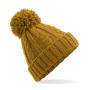 Cable Knit Melange Beanie - Mustard - One Size