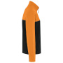 Tweekleurige ecologishe uniseks fleece Black / Orange 5XL