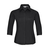 3/4 sleeve Poplin Shirt - Black - XS