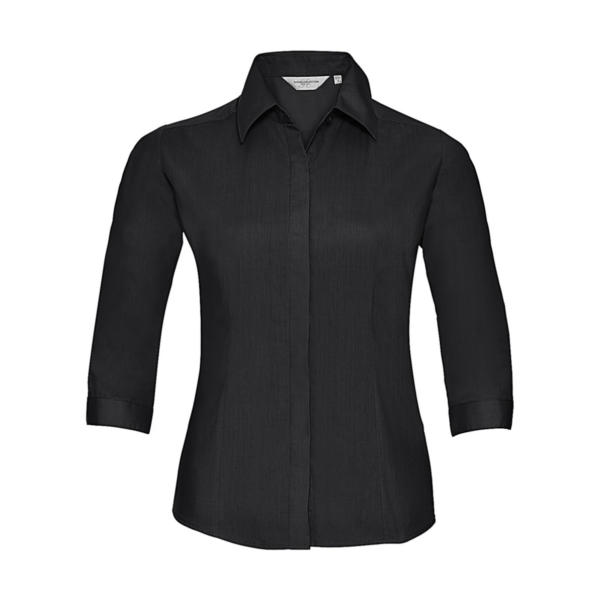 3/4 sleeve Poplin Shirt - Black - M
