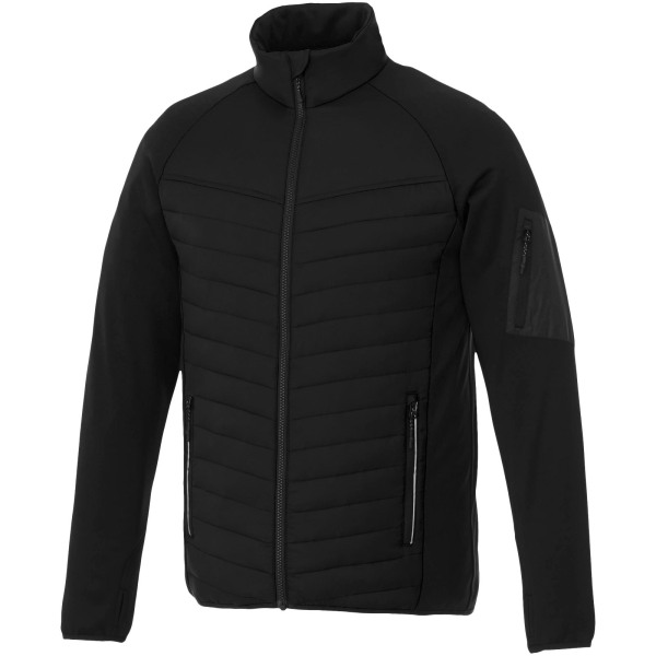 Banff men's hybrid insulated jacket - Solid black - XS