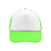 MB070 5 Panel Polyester Mesh Cap wit/neon-green one size