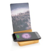 Bamboe 5W draadloze oplader met fotolijst, bruin