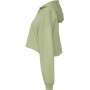 Women's Cropped Fleece Hoodie Military Green M