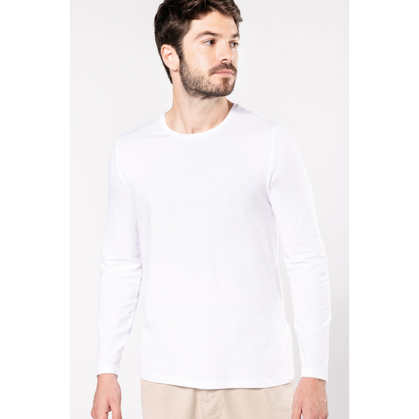 T-shirt ronde hals lange mouwen met stretch