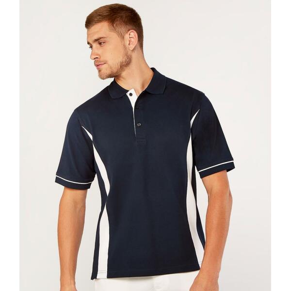 Scottsdale Cotton Piqué Polo Shirt, Black/Orange, L, Kustom Kit