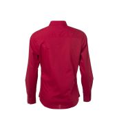 Ladies' Shirt Longsleeve Poplin - red - L