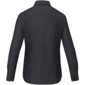 Cuprite damesoverhemd met lange mouwen, GOTS biologisch - Zwart - XL