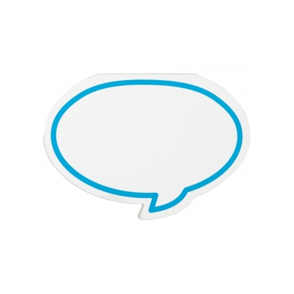 Adhesive notes speech bubble