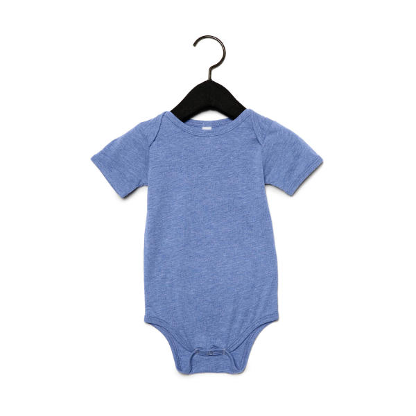Baby Triblend Short Sleeve Onesie - Blue Triblend - 18-24