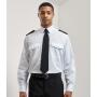 Long Sleeve Pilot Shirt, Black, 14.5, Premier