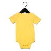 Bella Baby Jersey Short Sleeve Bodysuit, Yellow, 6-12, Bella+Canvas