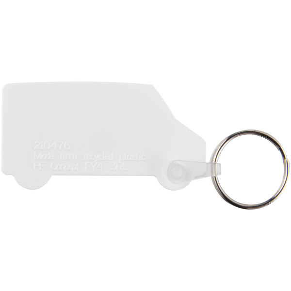 Tait van-shaped recycled keychain - White