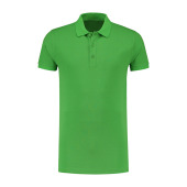 L&S Polo Basic Cot/Elast SS for him lime XL