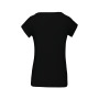 Dames-t-shirt korte mouwen met boothals Black 3XL