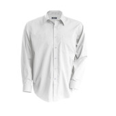 Heren poplin overhemd lange mouwen White 3XL