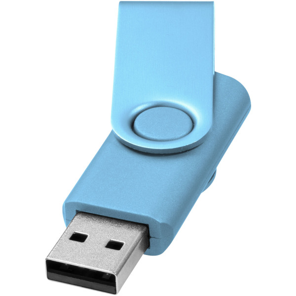 Rotate-metallic USB 4GB - Blauw