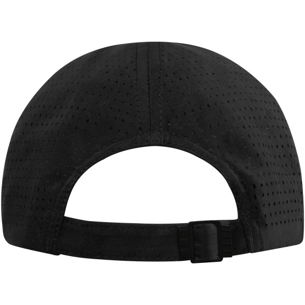Mica GRS gerecyclede cool fit cap met 6 panelen - Zwart