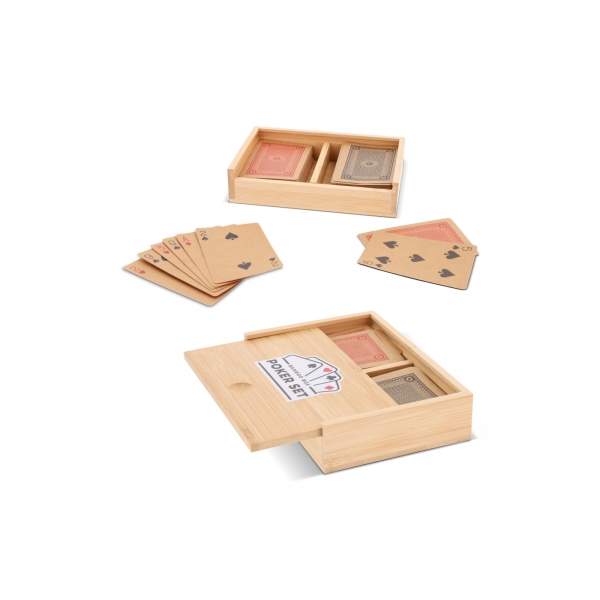 Kaartspel in bamboe geschenkverpakking - Hout
