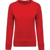 Damessweater BIO ronde hals raglanmouwen Red XS