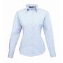 Ladies Long Sleeve Poplin Blouse, Light Blue, 10, Premier