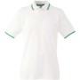 Premium Tipped Polo shirt (63-032-0) White / Kelly Green 3XL