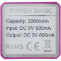 WS101 2200/2600 mAh powerbank - Roze - 2200mAh