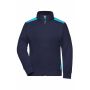 Ladies' Workwear Sweat Jacket - COLOR - - navy/turquoise - 4XL
