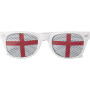 Plexiglas zonnebril met landen vlag Lexi rood/wit
