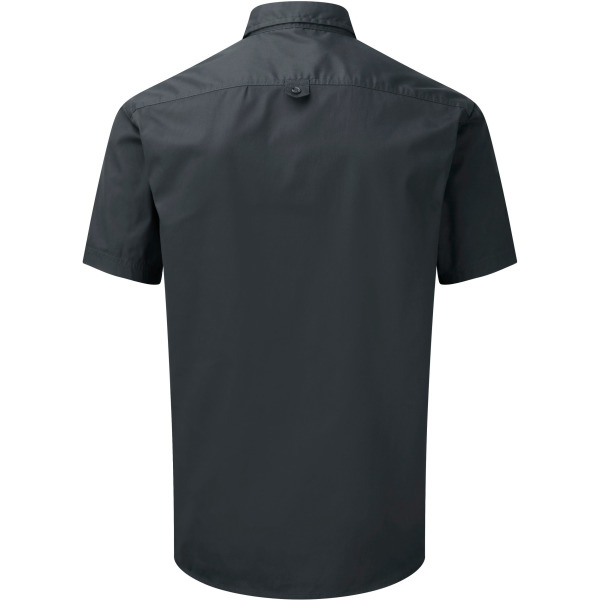 Men's Short Sleeve Classic Twill Shirt Zinc XXL