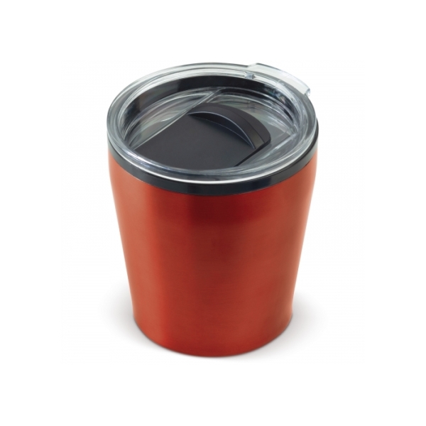 Koffiebeker metallic 180ml - Donker Rood