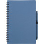 Tarwestro notitieboekje met pen Massimo blauw