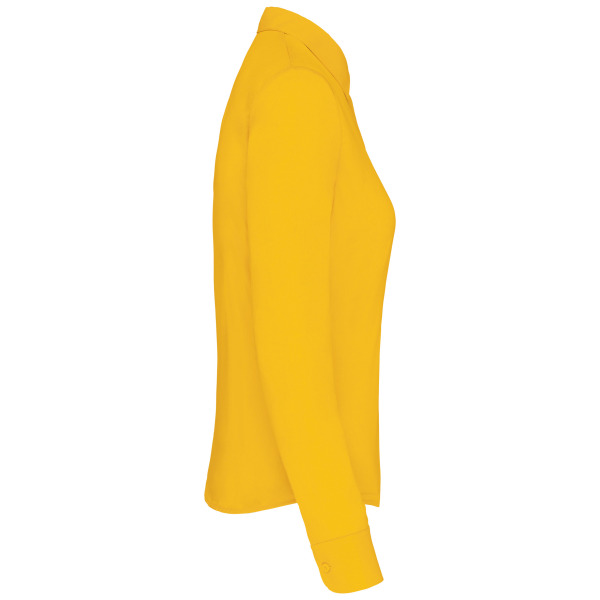 Overhemd in onderhoudsvriendelijk polykatoen-popeline dames Yellow XS